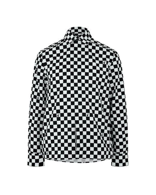 Off-White c/o Virgil Abloh Black Check Skate Long Sleeve Shirt for men