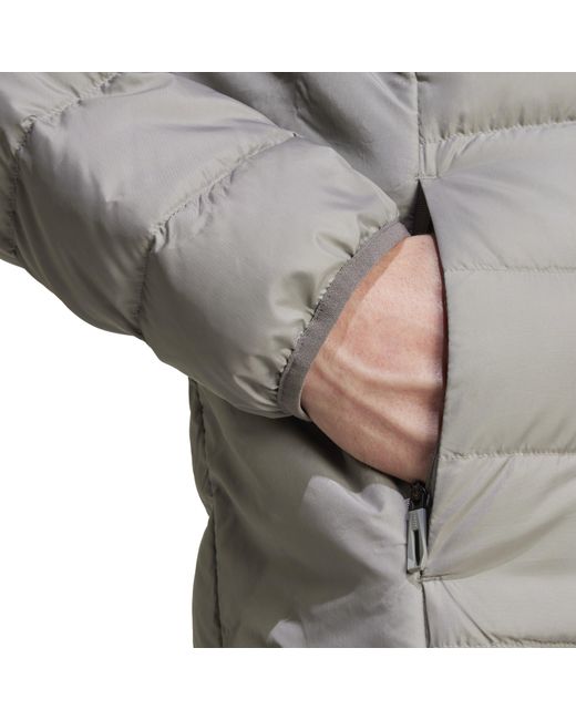 Adidas Gray Down Ho J Running Jacket for men