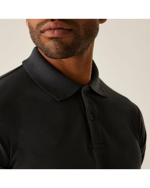 Regatta Black Pro 50/50 Pique Polo for men