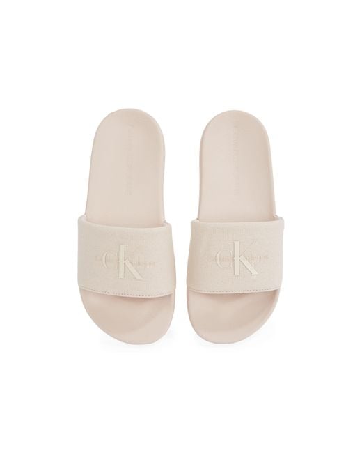 Calvin Klein Natural Logo Sliders