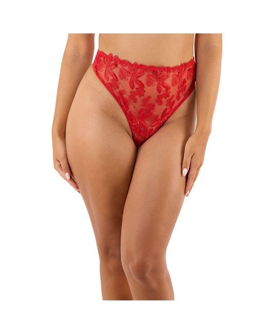 Playful Promises Pink Eva Graphic Embroidery High Waist Thong