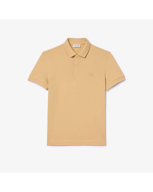 Lacoste Natural Regular-Fit Paris Stretch Piqué Polo Shirt for men