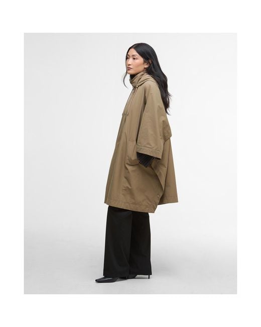 Barbour Natural Everlee Showerproof Hooded Long Sleeve Knee Length Rain Anorak