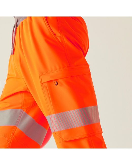 Regatta Orange Hi-Vis Prolite Stretch Jogger for men