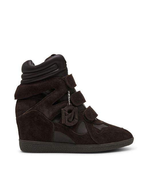 Steve Madden Brown Mavis Suede Wedge Trainers