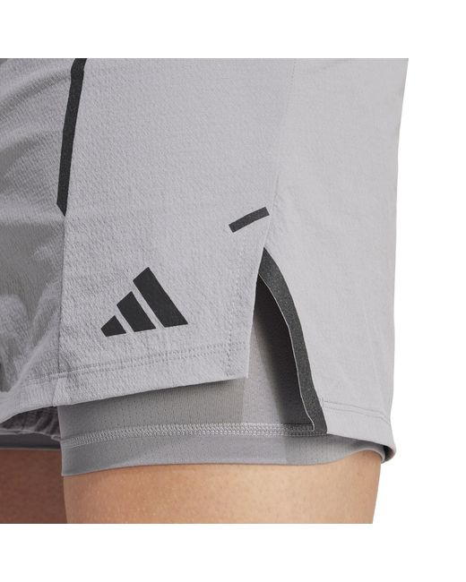 Adidas Gray D4T Pro Series Adistrong Workout Shorts for men