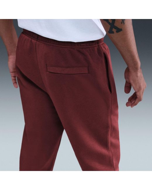 Nike Red Sportswear Club Fleece Jogging Pants for men
