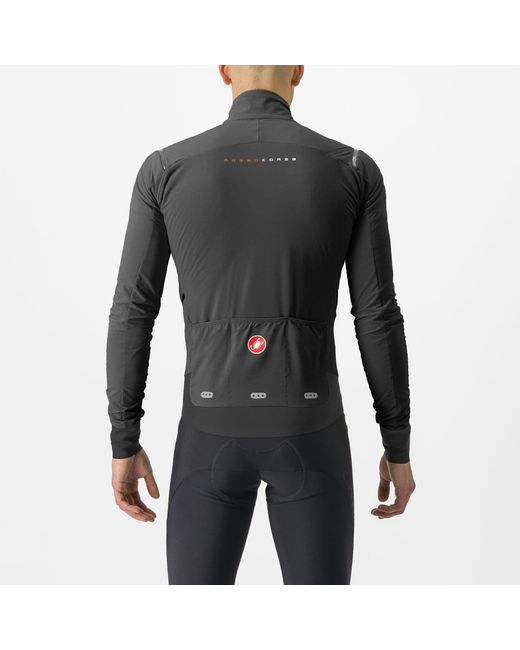 Castelli Black Alpha Flight Windproof Performance Cycling Jacket for men