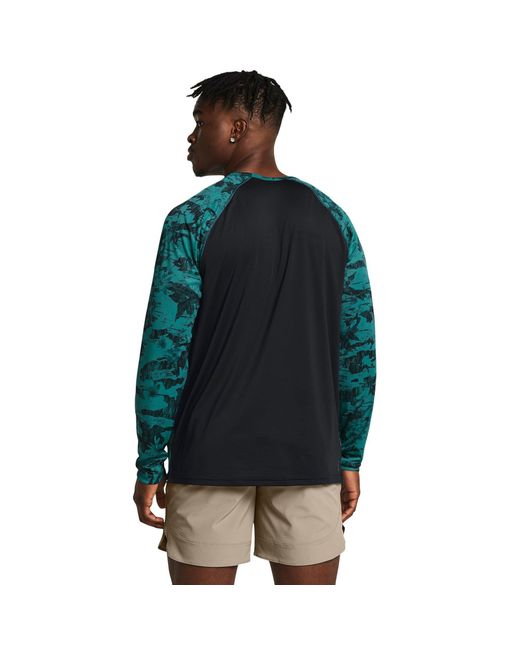 Under Armour Green Long-Sleeve Performance Gym Top for men