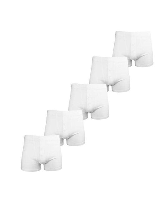 Donnay White Comfort-fit Boxer 5-pack for men