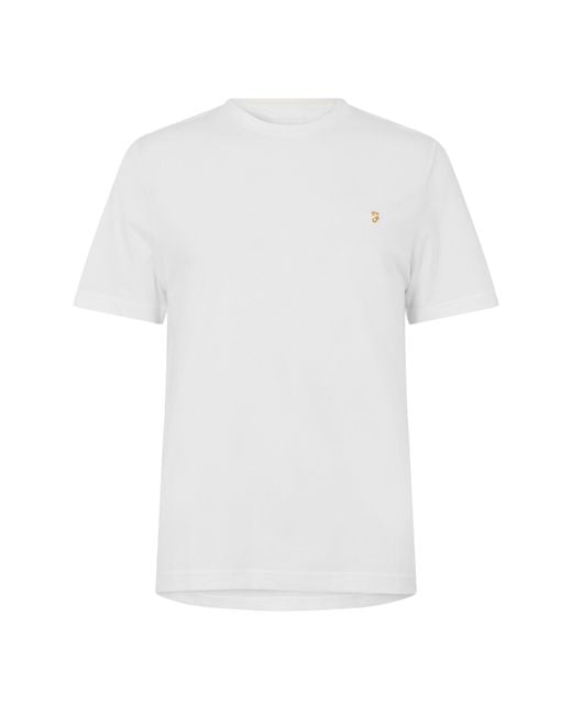 Farah White Harrow Ss T-Shirt for men