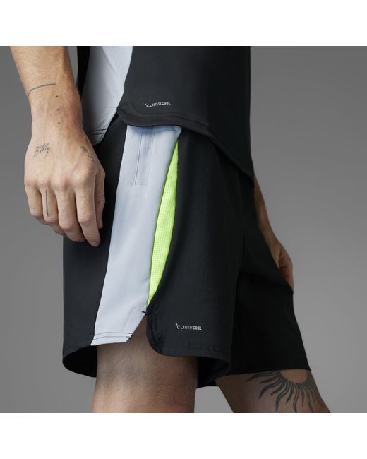 Adidas Black Climacool Colorblock Shorts for men
