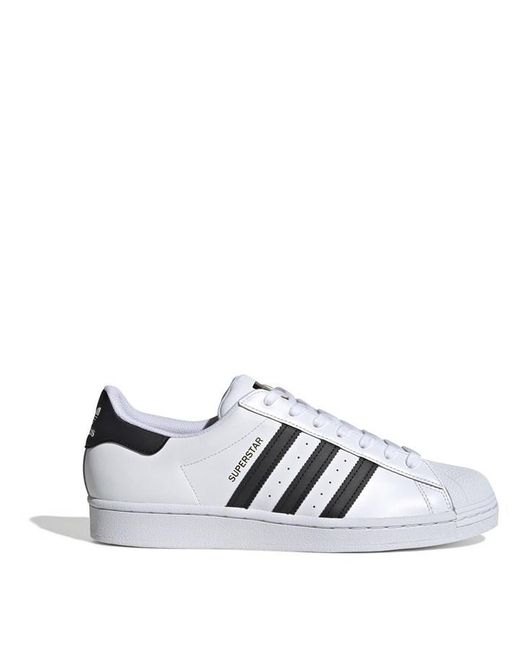 Mens adidas top white superstar trainers