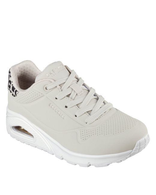 Skechers White Uno Stand On Air Trainers