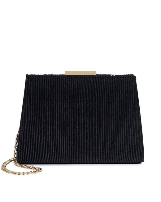 Dune Black Eclipso Textured Frame Clutch Bag