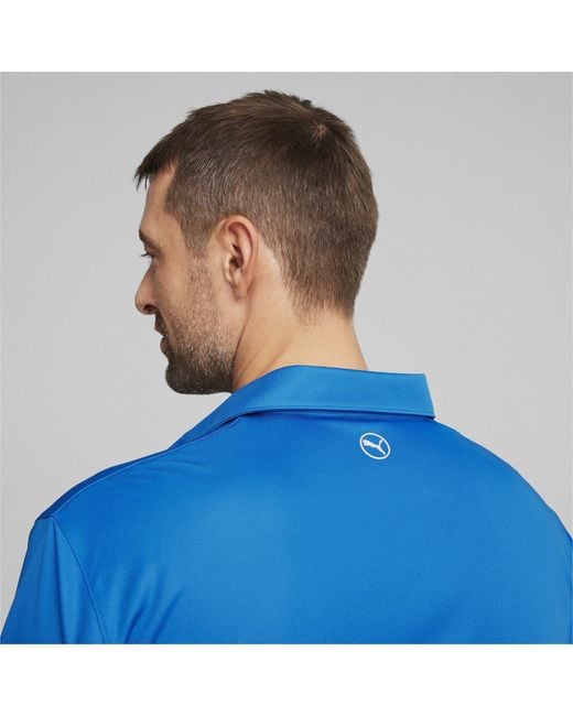 PUMA Blue Pure Solid Polo Shirt for men