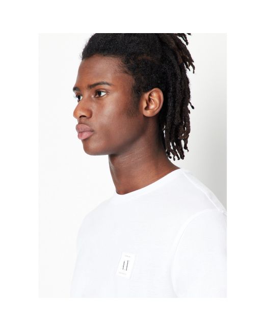ARMANI EXCHANGE White Small Icon T-Shirt for men