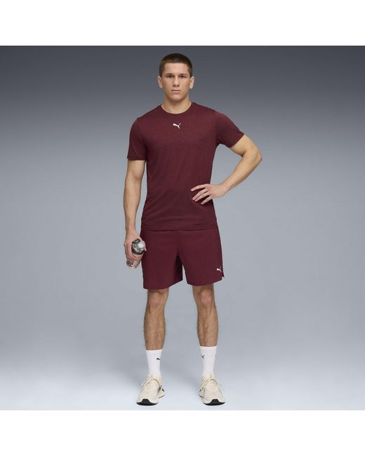 PUMA Purple Tad Short Sleeve Performance Gym Top for men