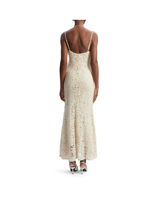 Bardot Natural Adoni Crochet Midi Bodycon Dress