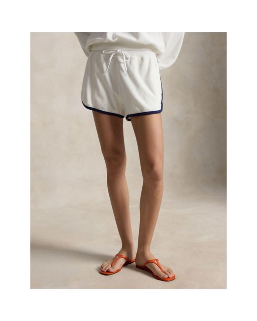 Polo Ralph Lauren White Woven Tracksuit Shorts