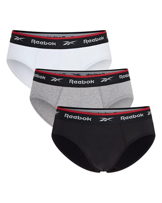 Reebok Black 3 Pack Performance Briefs for men