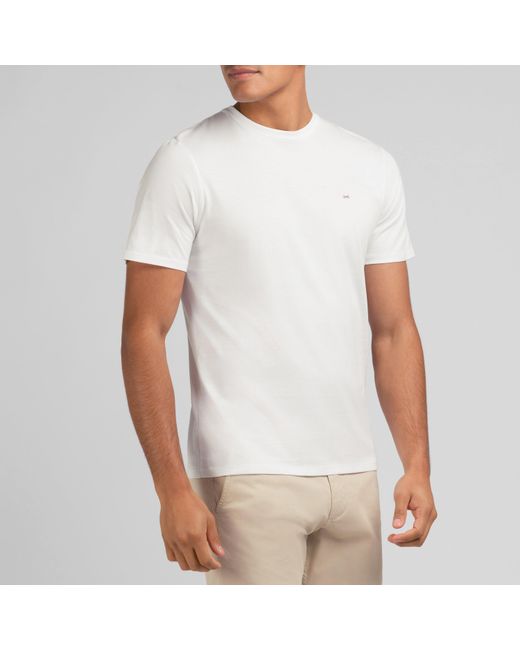 Eden Park White Light Pima Cotton T-Shirt for men