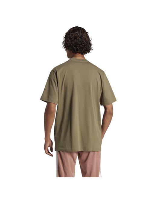 Adidas Green S Essentials Single Jersey Linear Embroidered Logo Khaki Linear 3xl for men