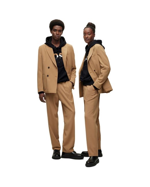 Boss Brown Kris Straight Leg Trousers
