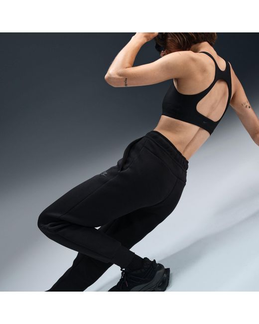Nike Black Sportswear Tech Fleece Mid-Rise Jogger Pants