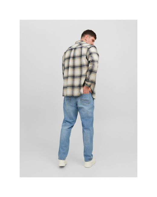 Jack & Jones Blue Eddie Overshirt Plus Size for men