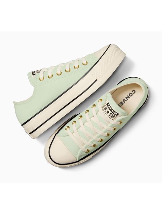 Converse White Chuck Taylor All Star Lif Platform Trainers