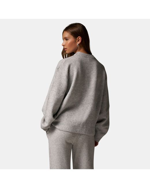 The Couture Club Gray Knitted Sweatshirt