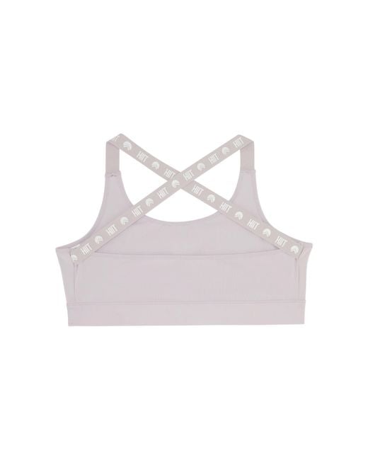 HIIT Gray Gloss Logo Bralette
