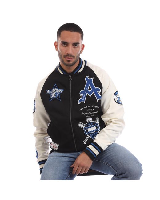 Avirex Black Springf Bomber Jacket for men