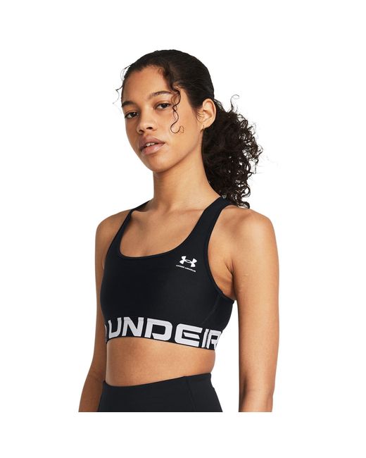 Under Armour Black Heatgear Authentics Medium Support Sports Bra