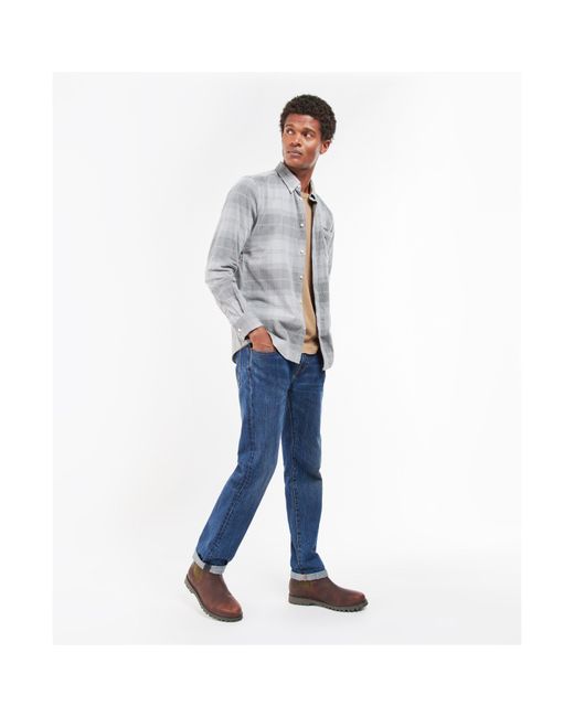 Barbour Gray Blair Tailored Fit Shirt for men