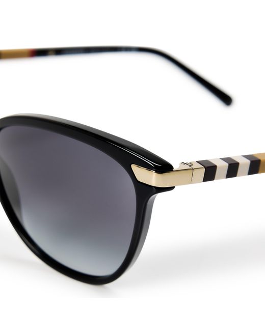 Burberry Gray Round Sunglasses