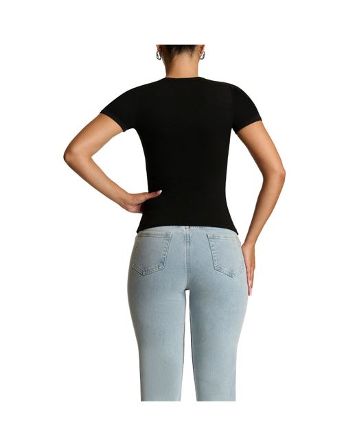 Naked Wardrobe Black Crewneck Top