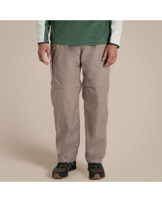Craghoppers Gray Kiwi Convertible Water-Repellent Trousers for men