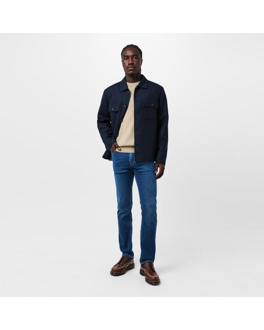 Jacob Cohen Blue Denim Italian Overshirt for men