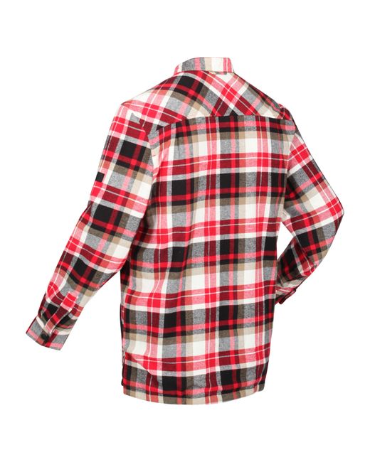 Regatta Red Thamos Long-Sleeve Oxford Shirt for men