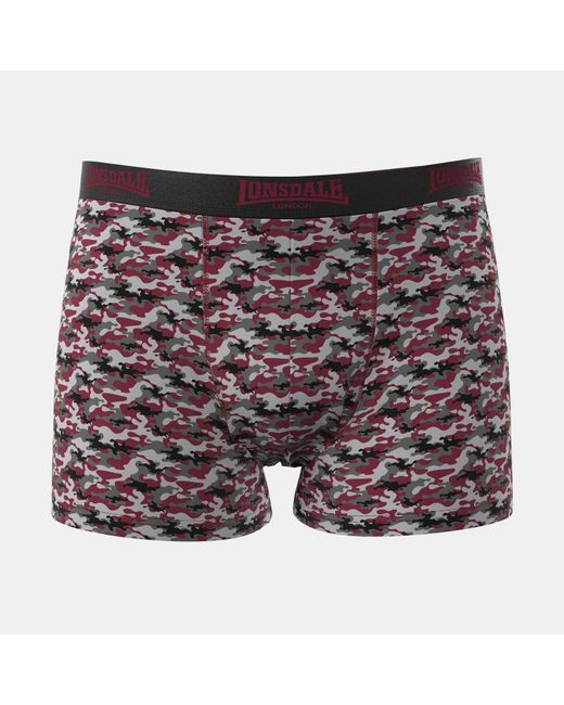 Lonsdale Black Trunk Shorts 2 Pack for men