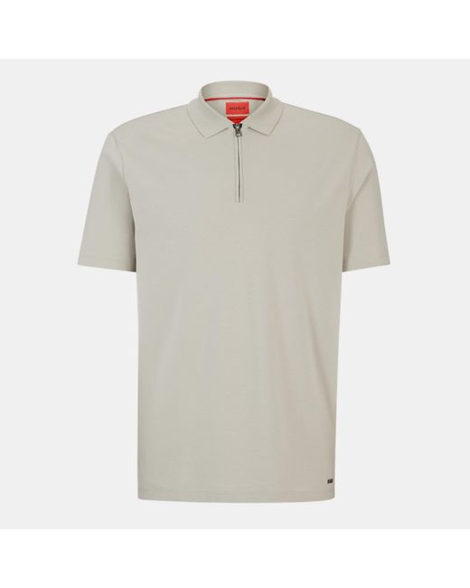 HUGO Gray Short Sleeve Polo Shirt for men