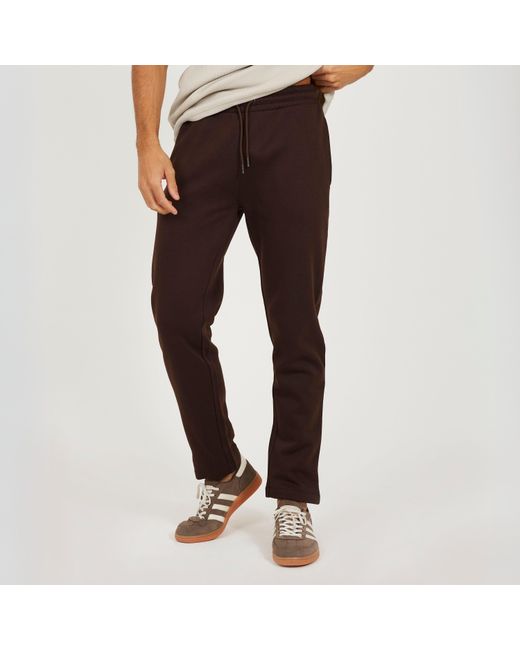 Brave Soul Brown Bs Straight Leg Open Hem Jogging Bottoms for men