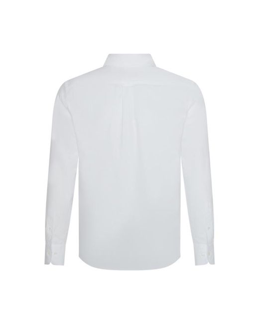 Gieves & Hawkes White Long Sleeve Plain Shirt for men