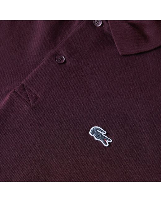 Lacoste Purple Regular Fit Short Sleeve Polo Shirt for men
