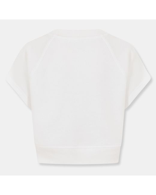DKNY White Logo Crew Neck Jumper