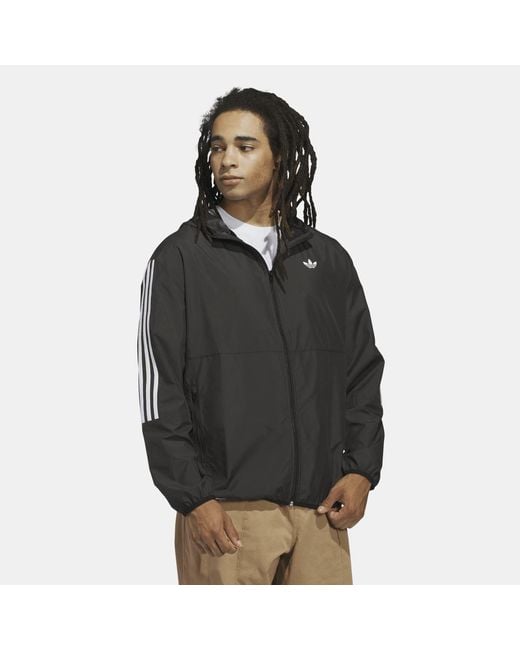 Adidas Originals Black Skateboarding Windbreaker Jacket for men