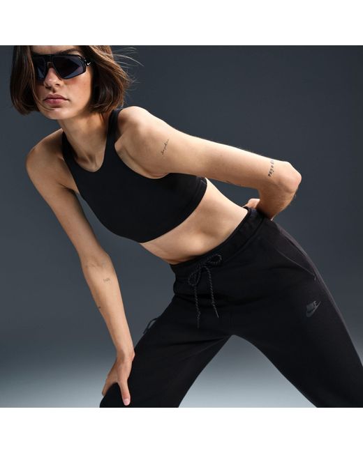 Nike Black Sportswear Tech Fleece Mid-Rise Jogger Pants