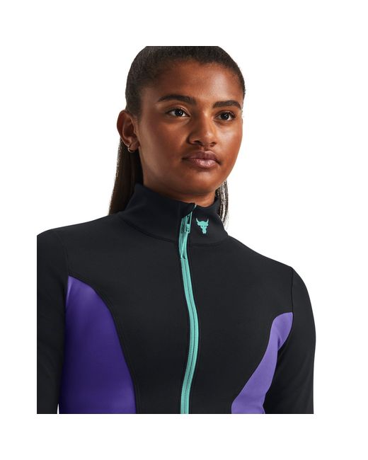 Under Armour Blue Project Rock Cropped Gym Jacket